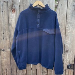 Oversized Vintage Dark Navy EMS Fleece - XXL